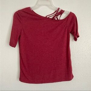 Women's Red Asymmetrical Top